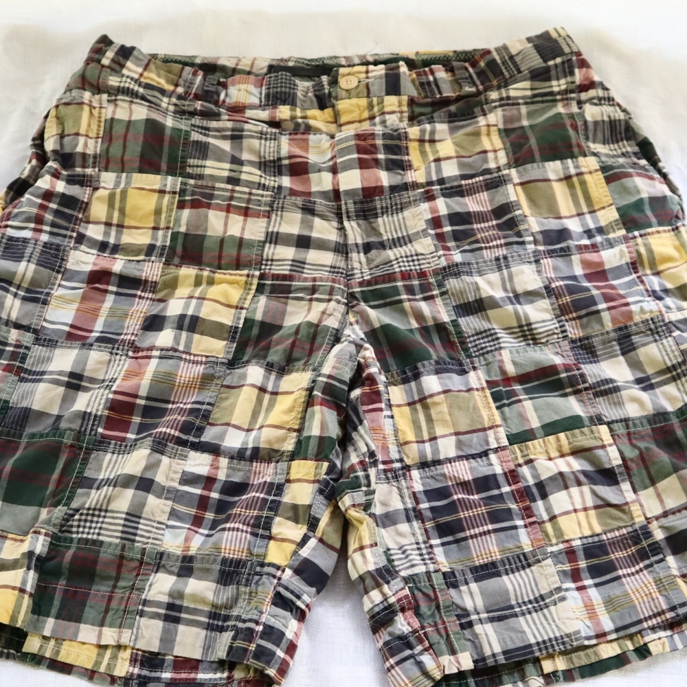 Men's Madras Bermuda Shorts, 4 pockets 34W all-cotton